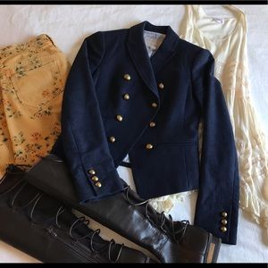 Banana Republic Navy Military Blazer size 0